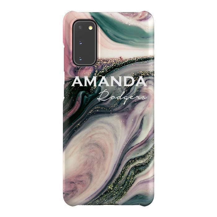 Personalised Swirl Marble Name Samsung Galaxy S20 Case