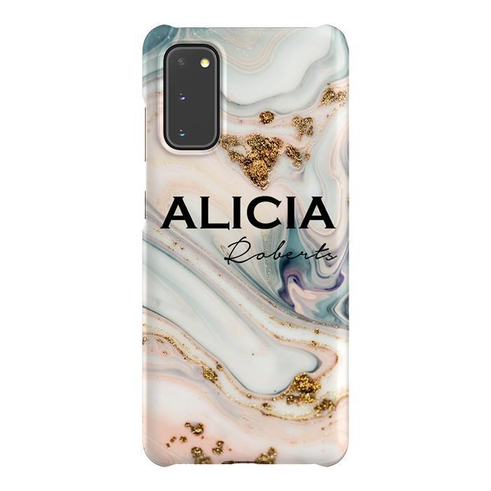 Personalised Fantasia Marble Name Samsung Galaxy S20 Case
