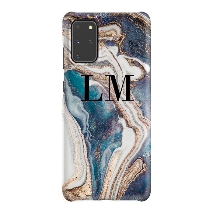 Personalised Luxe Marble Initials Samsung Galaxy S20 Plus Case