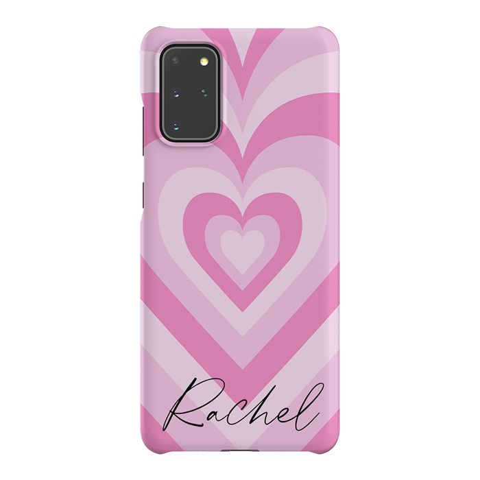 Personalised Pink Heart Latte Samsung Galaxy S20 Plus Case