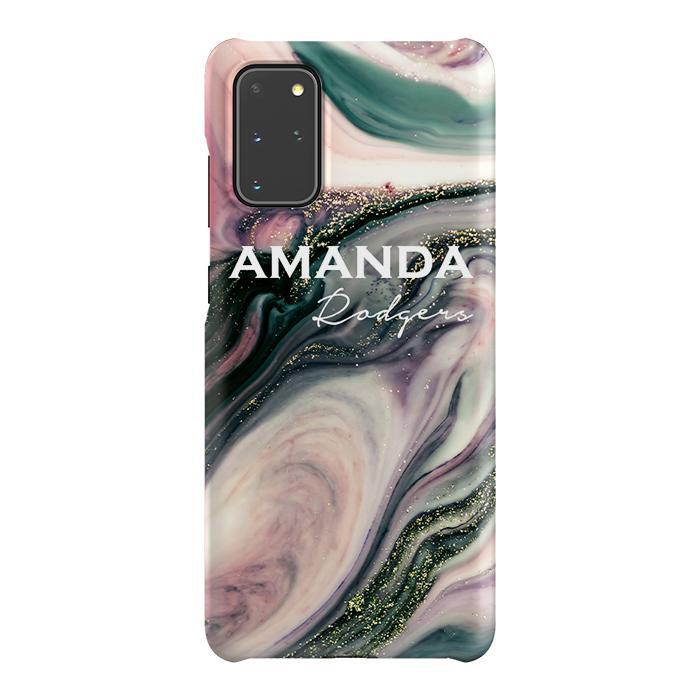 Personalised Swirl Marble Name Samsung Galaxy S20 Plus Case