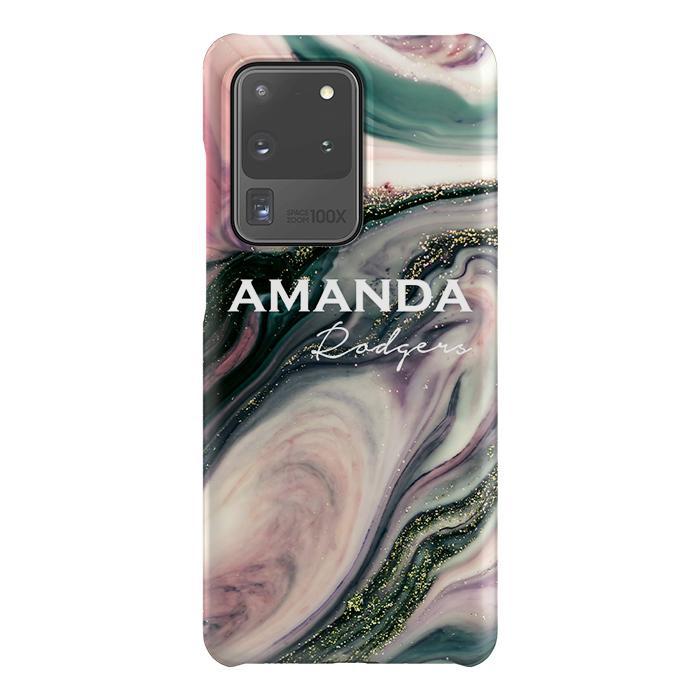 Personalised Swirl Marble Name Samsung Galaxy S20 Ultra Case