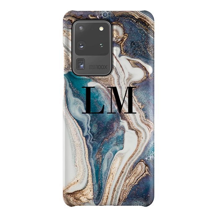 Personalised Luxe Marble Initials Samsung Galaxy S20 Ultra Case