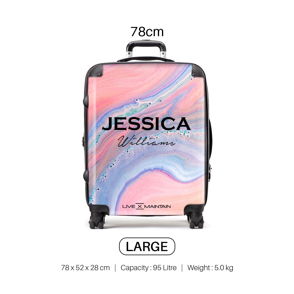 Personalised Acrylic Marble Name Suitcase