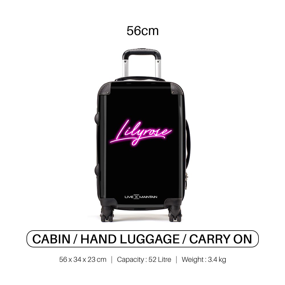 Personalised Neon initials Suitcase