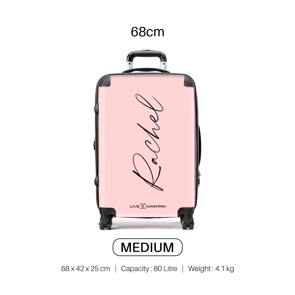 Personalised Bloom Script Name Suitcase