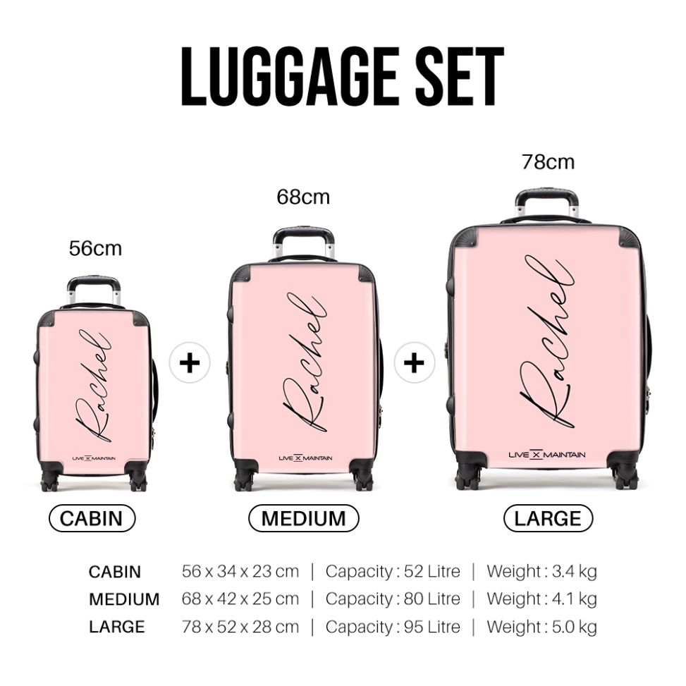 Personalised Bloom Script Name Suitcase