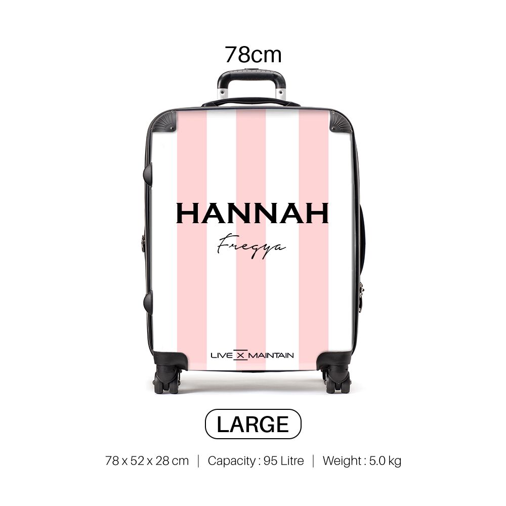 Personalised Bloom Stripe Suitcase