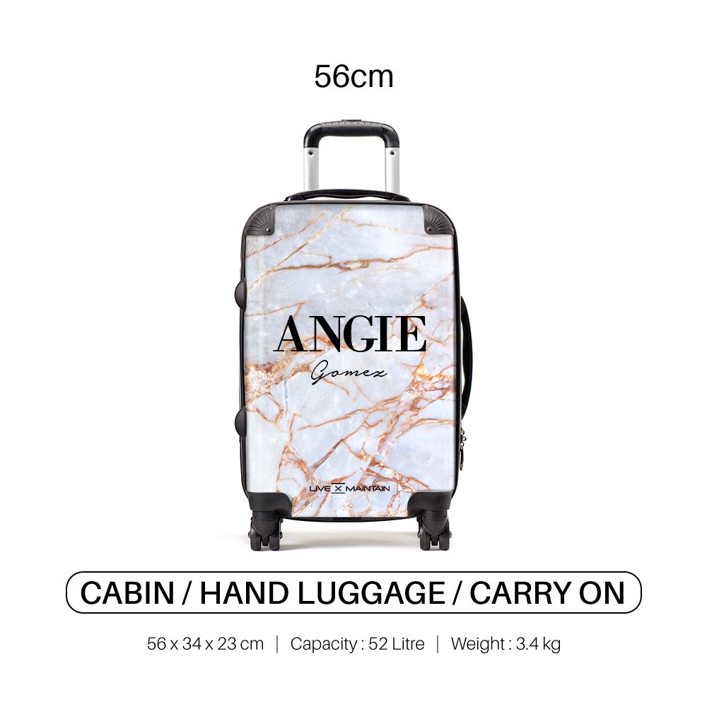 Personalised Fragment Marble Name Suitcase