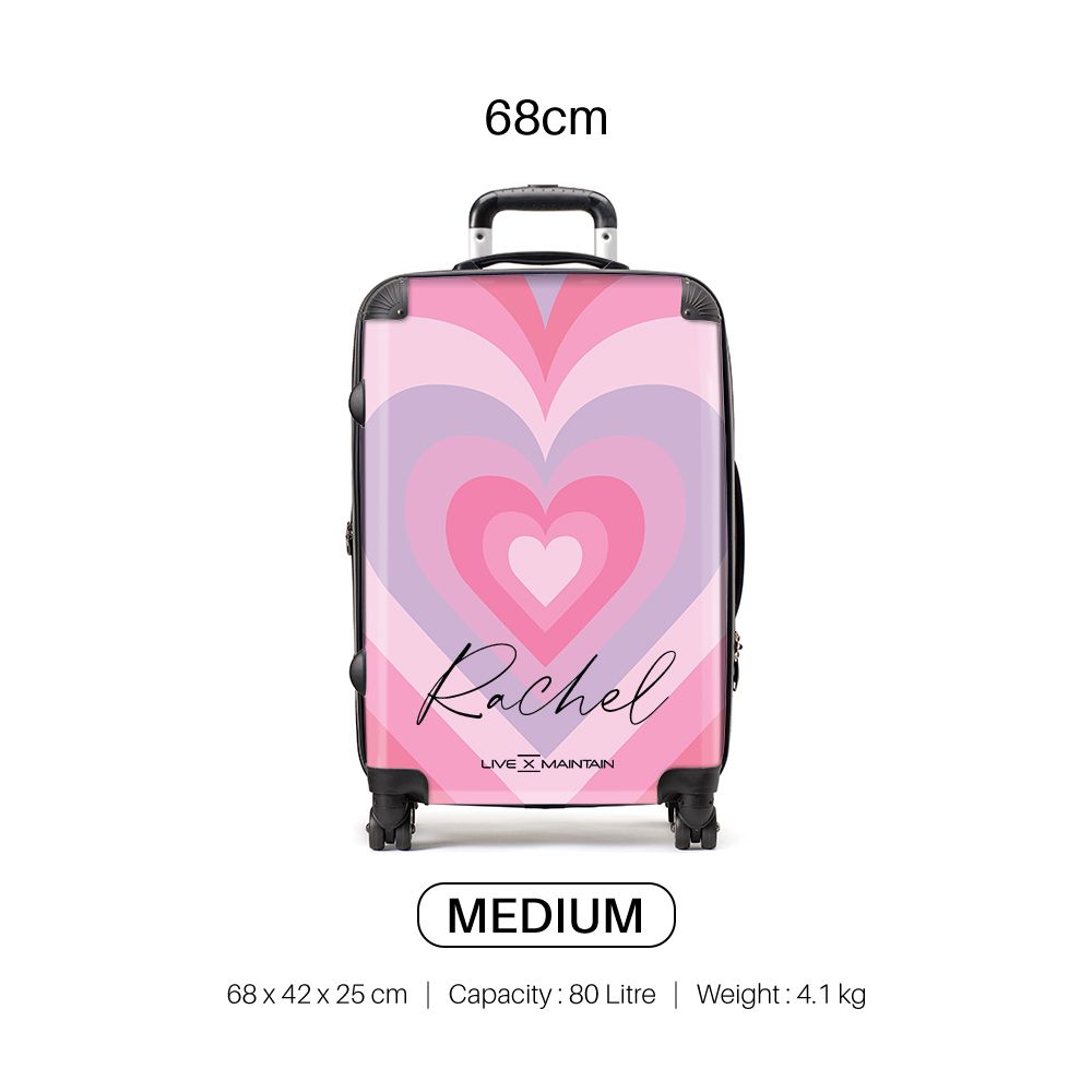 Personalised Heart Latte Suitcase