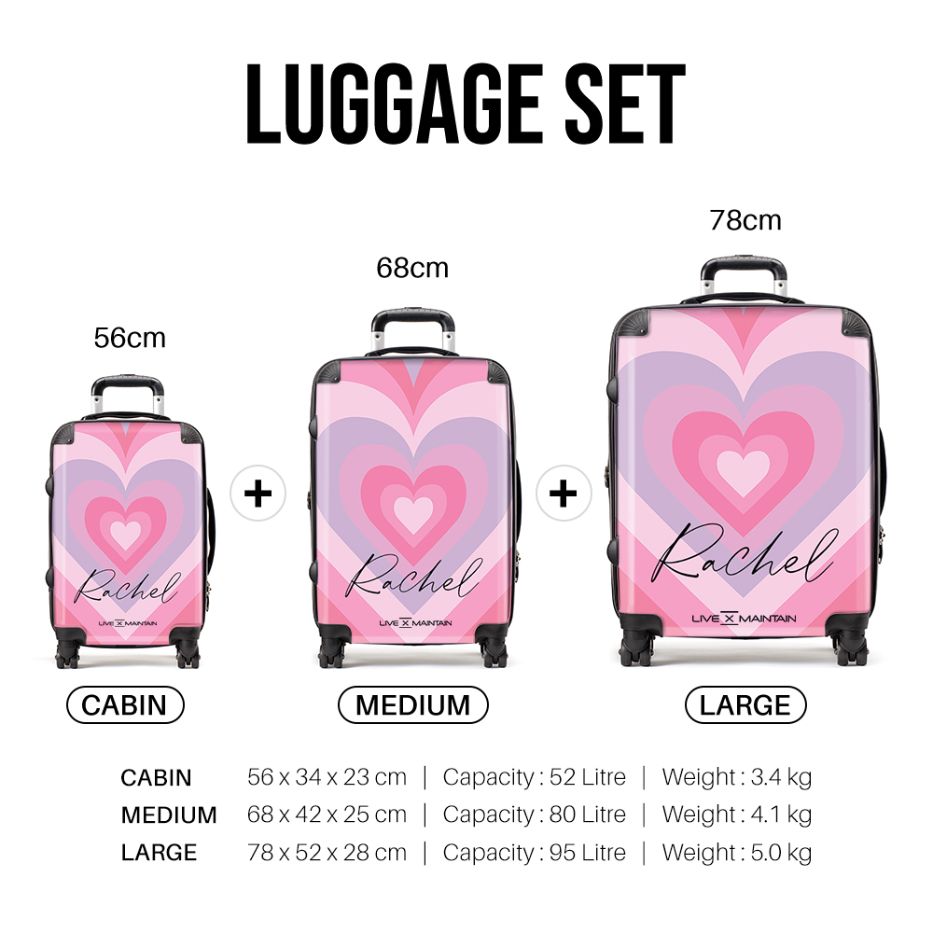 Personalised Heart Latte Suitcase