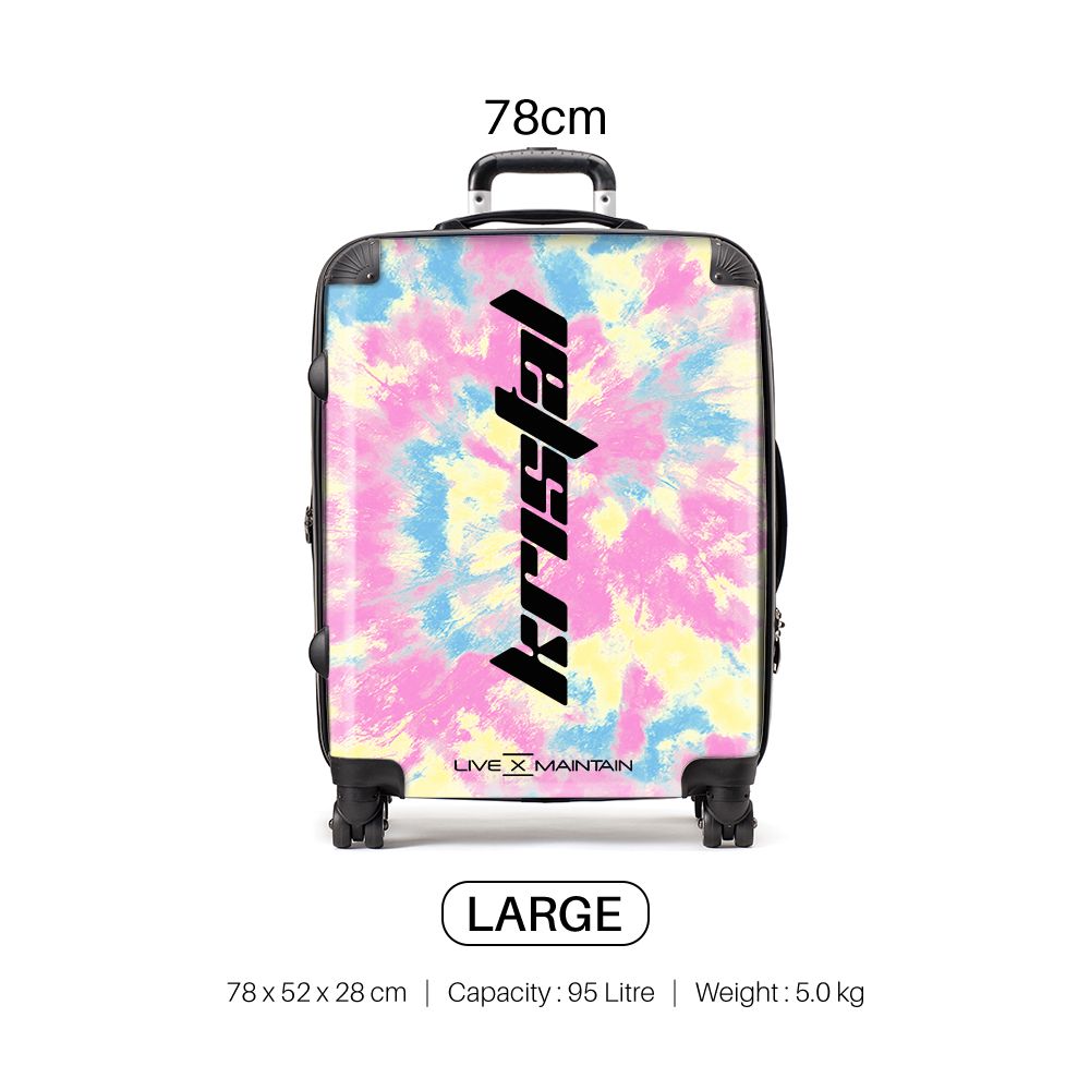 Personalised Multicolor Tie Dye Name Suitcase