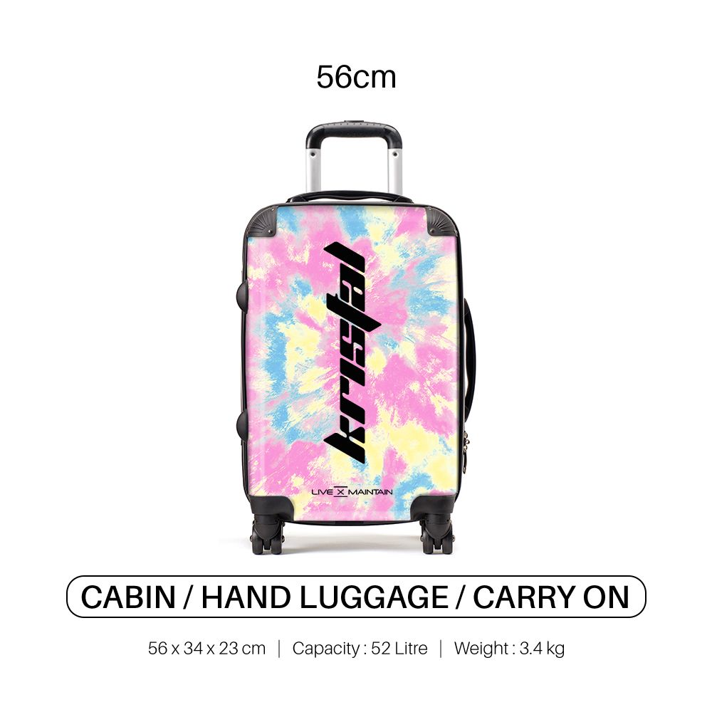Personalised Multicolor Tie Dye Name Suitcase