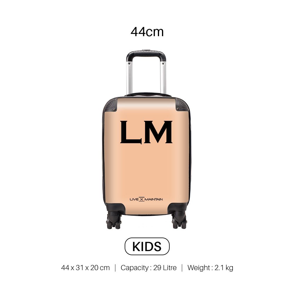 Personalised Nude Top Initials Suitcase