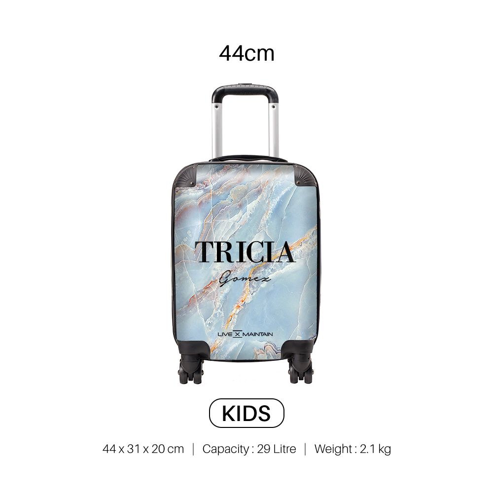 Personalised Ocean Marble Name Suitcase