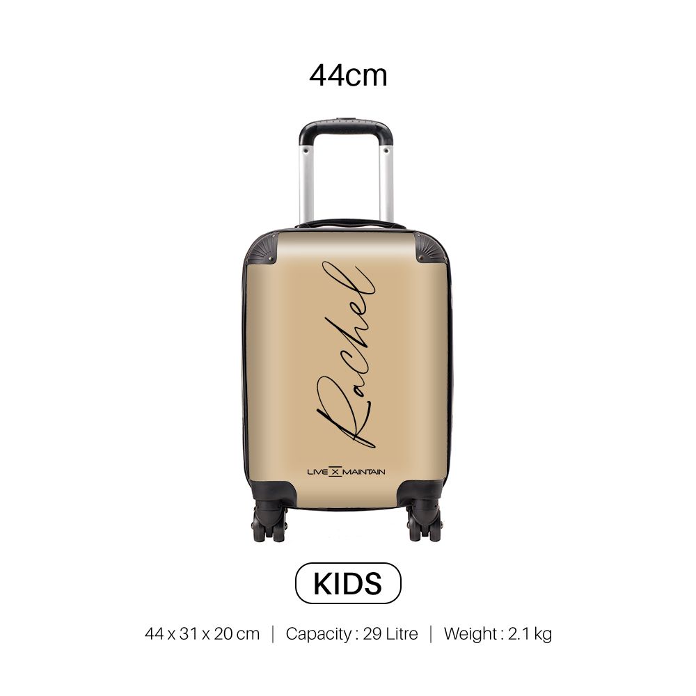 Personalised Tan Name Suitcase