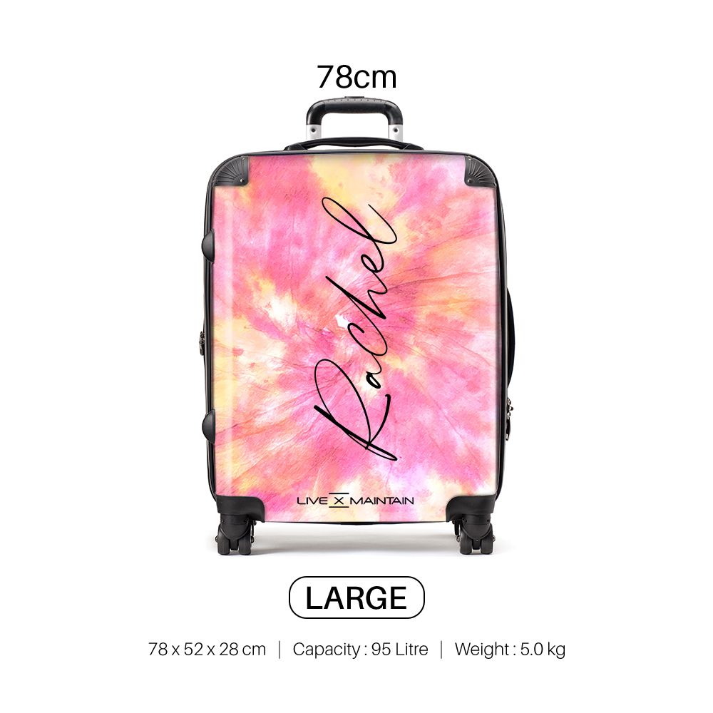 Personalised Tie Dye Name Suitcase