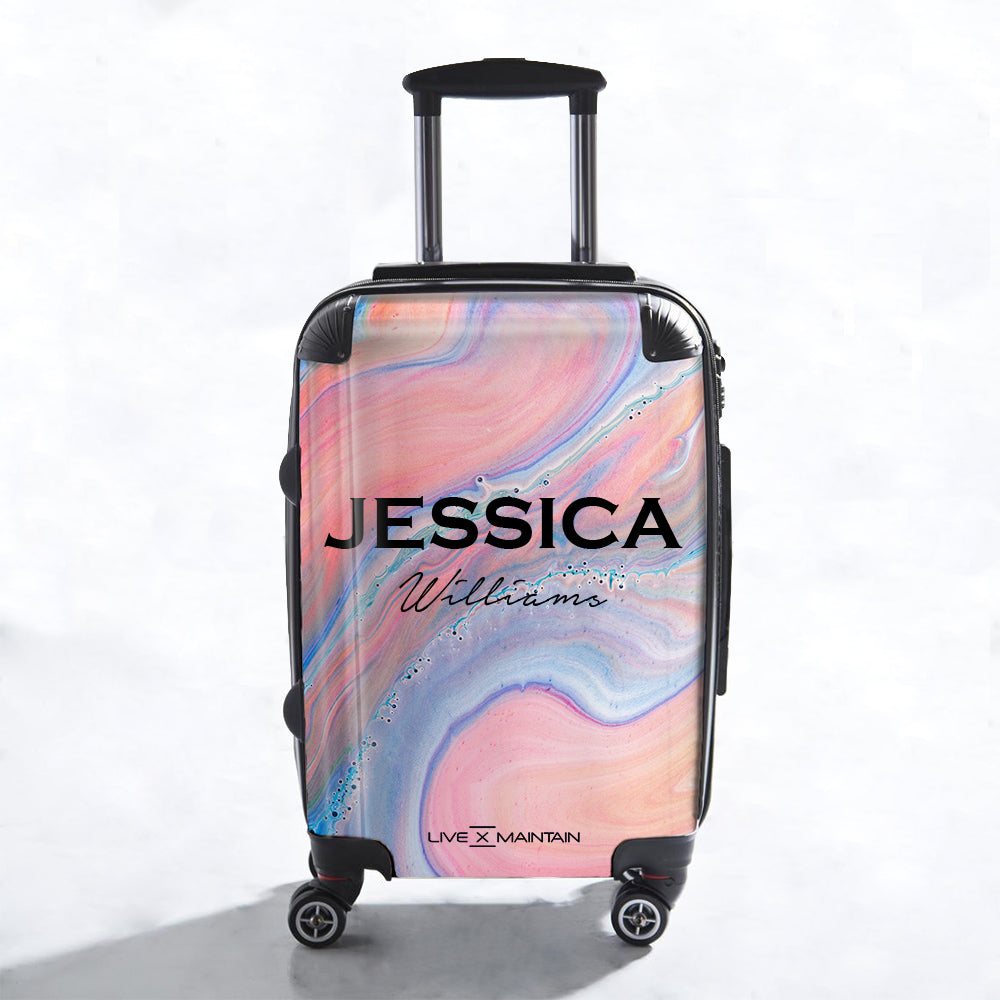 Personalised Acrylic Marble Name Suitcase