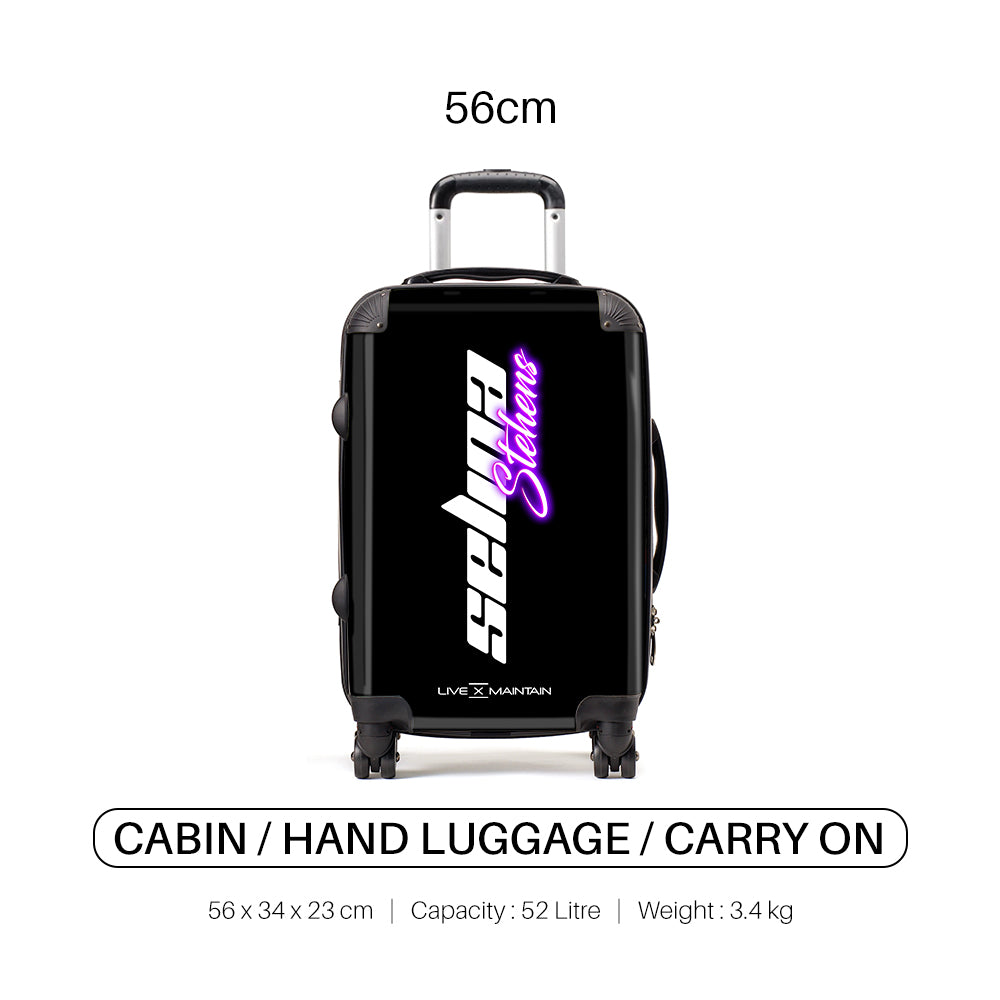Personalised Neon Side Name Suitcase