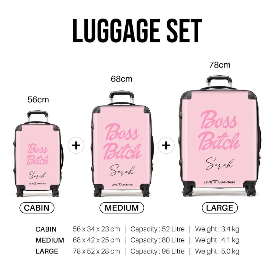 Personalised  Boss B*tch Suitcase