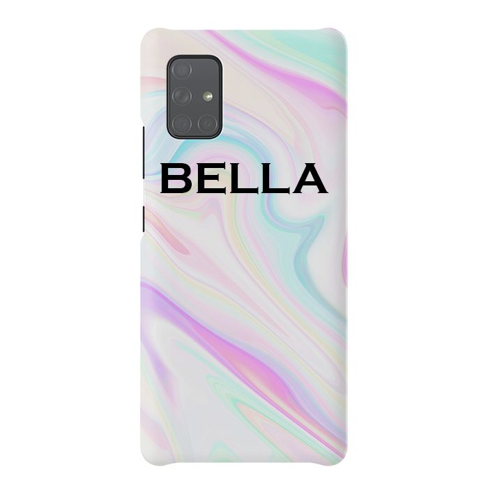 Personalised Pastel Swirl Name Samsung Galaxy A51 Case