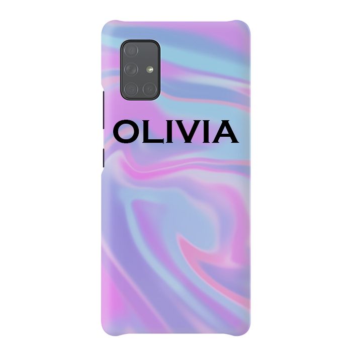 Personalised Luxe Blue Name Samsung Galaxy A51 Case