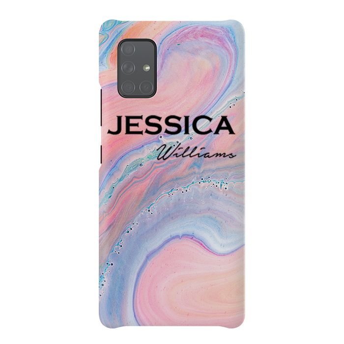 Personalised Acrylic Marble Name Samsung Galaxy A71 Case
