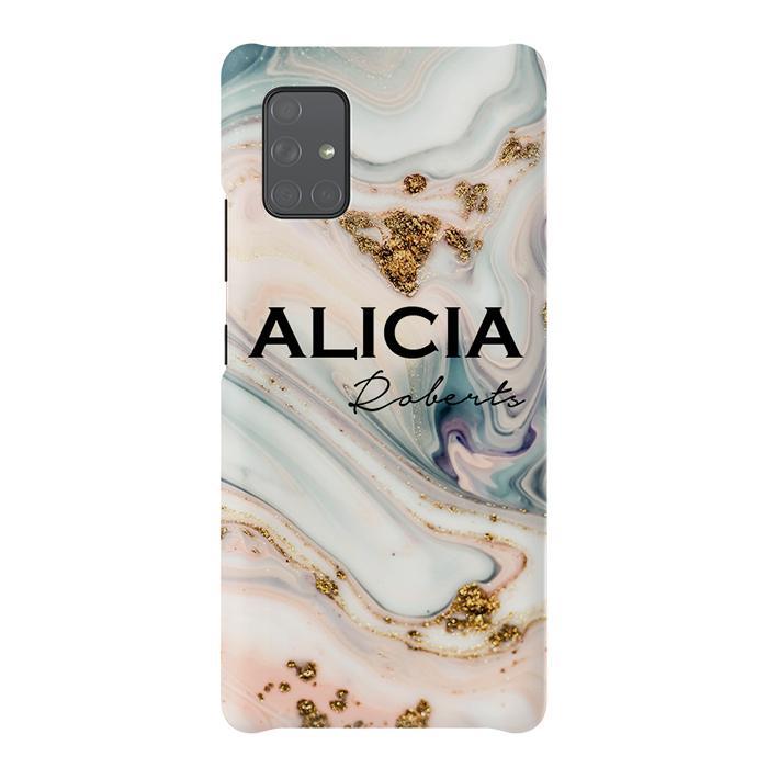 Personalised Fantasia Marble Name Samsung Galaxy A51 Case