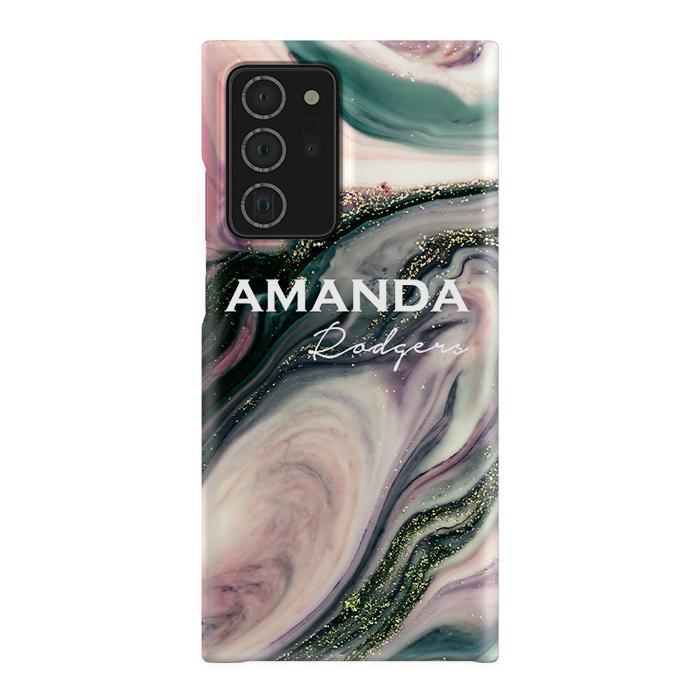 Personalised Swirl Marble Name Samsung Galaxy Note 20 Ultra Case