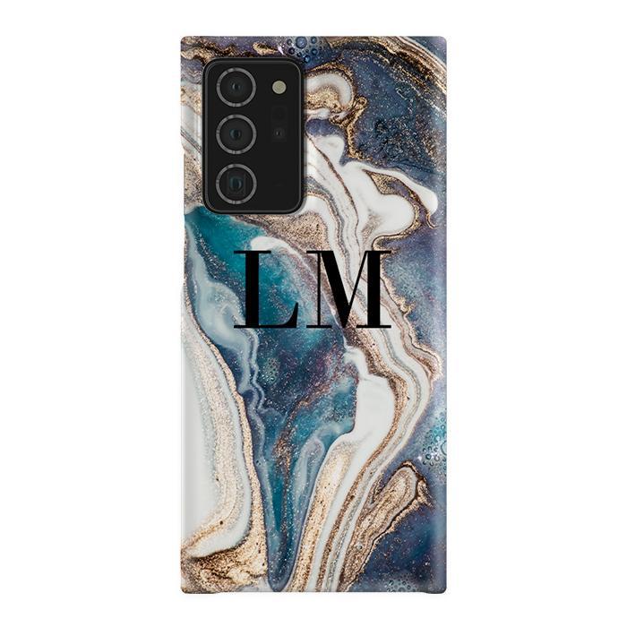 Personalised Luxe Marble Initials Samsung Galaxy Note 20 Ultra Case