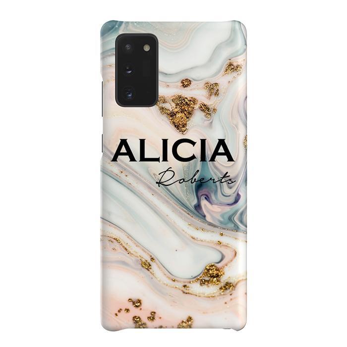 Personalised Fantasia Marble Name Samsung Galaxy Note 20 Case