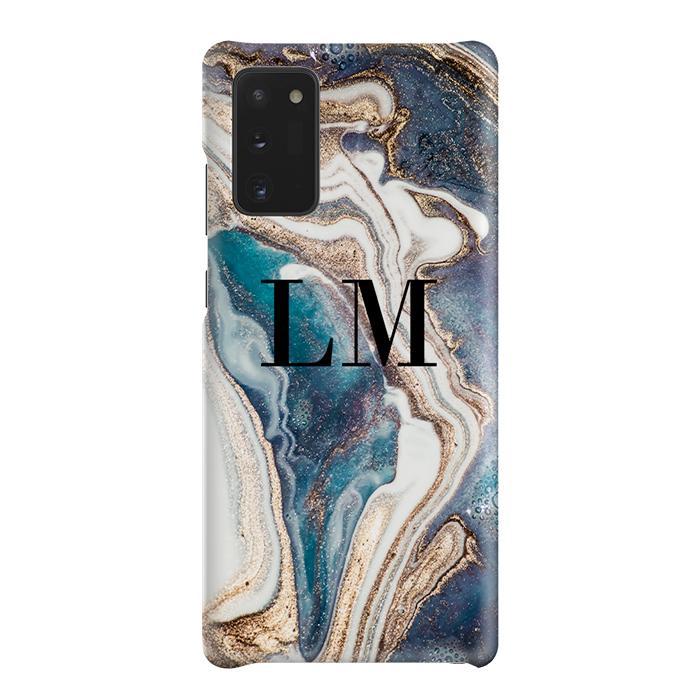 Personalised Luxe Marble Initials Samsung Galaxy Note 20 Case