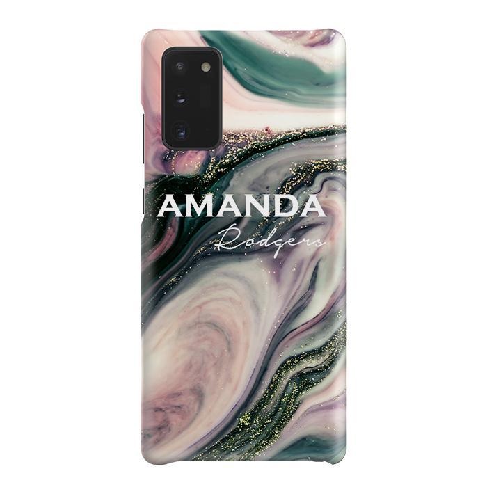 Personalised Swirl Marble Name Samsung Galaxy Note 20 Case