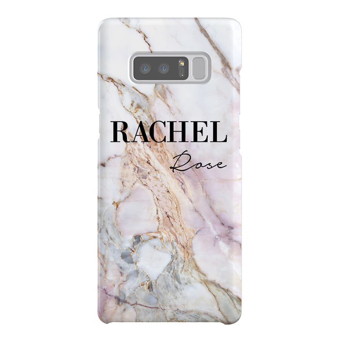 Personalised White Galaxy Marble Name Samsung Galaxy Note 8 Case