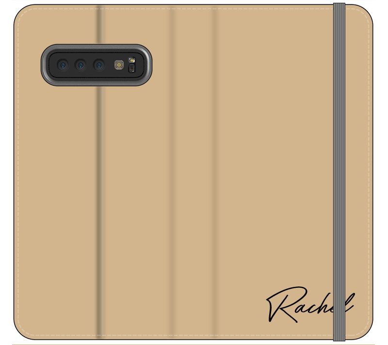 Personalised Tan Name Samsung Galaxy S10 Case