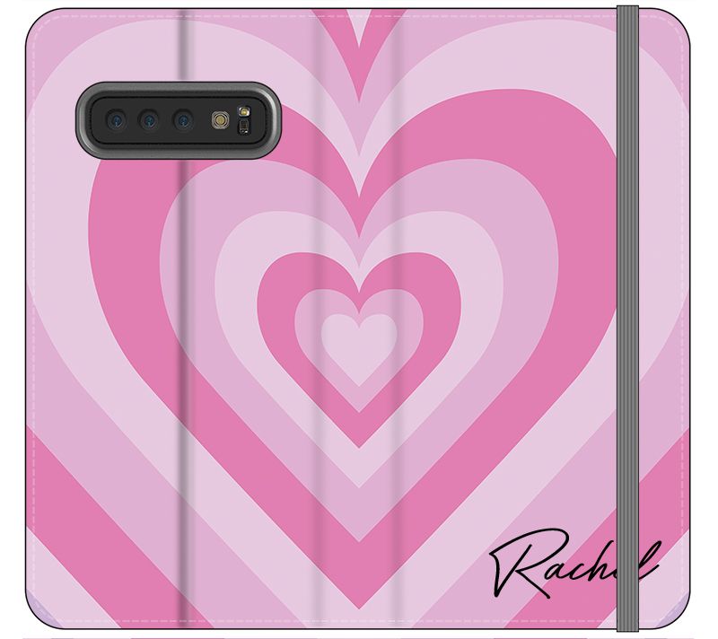 Personalised Pink Heart Latte Samsung Galaxy S10 Plus Case