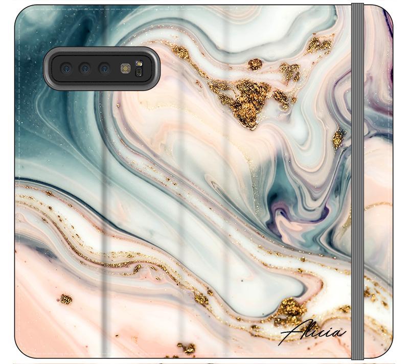 Personalised Fantasia Marble Name Samsung Galaxy S10 Case