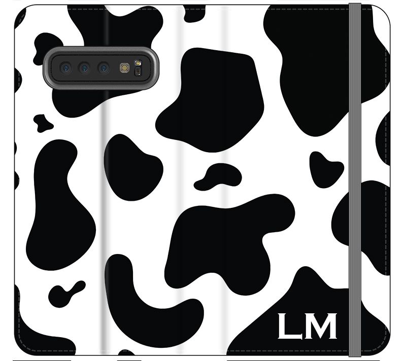 Personalised Cow Print Initials Samsung Galaxy S10 5G Case