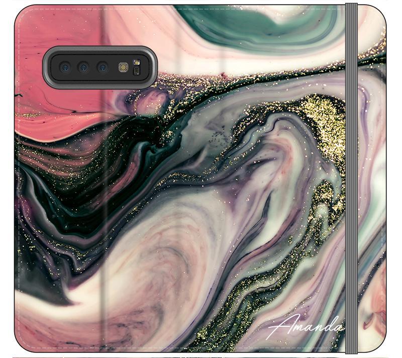 Personalised Swirl Marble Name Samsung Galaxy S10 Case