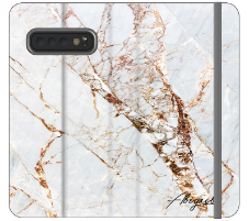 Personalised Cracked Marble Bronze Initials Samsung Galaxy S10 Case