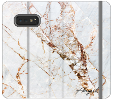 Personalised Cracked Marble Initials Samsung Galaxy S10e Case
