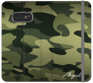 Personalised Green Camouflage Initials Samsung Galaxy S10e Case