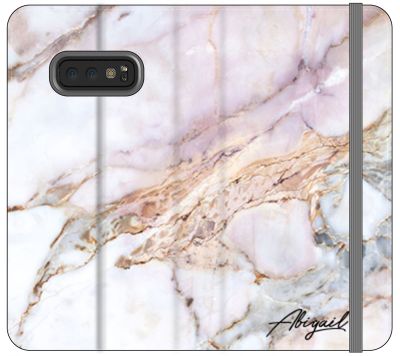 Personalised White Galaxy Marble Name Samsung Galaxy S10e Case