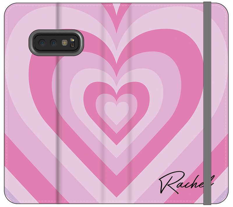 Personalised Pink Heart Latte Samsung Galaxy S10e Case