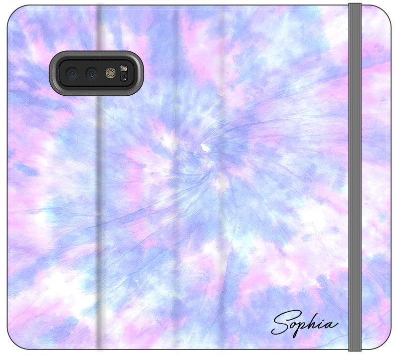 Personalised Blue Tie Dye Name Samsung Galaxy S10E