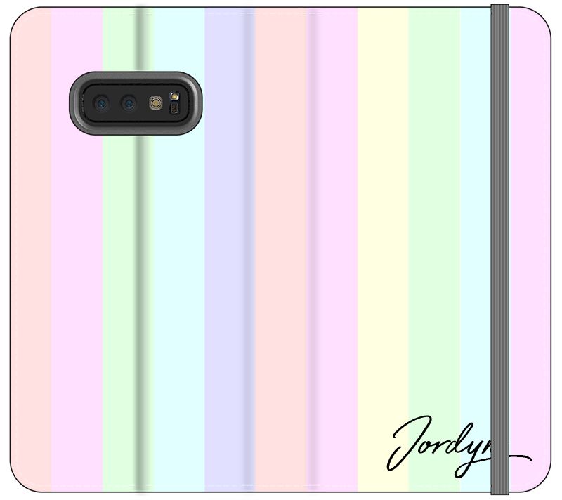 Personalised Pastel Stripes Samsung Galaxy S10e Case
