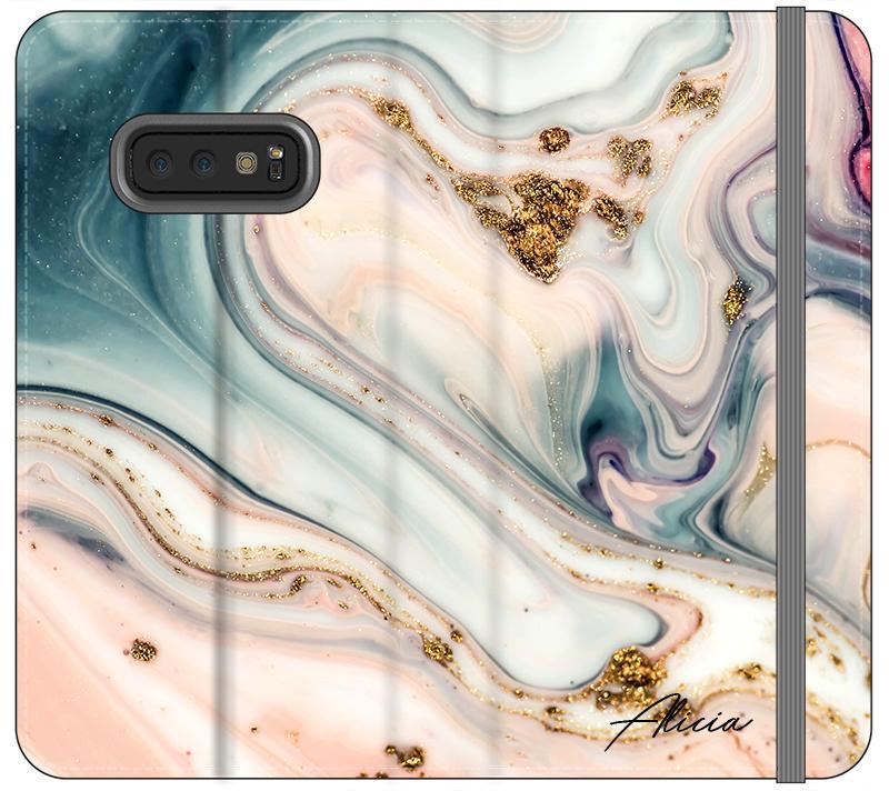Personalised Fantasia Marble Name Samsung Galaxy S10e Case