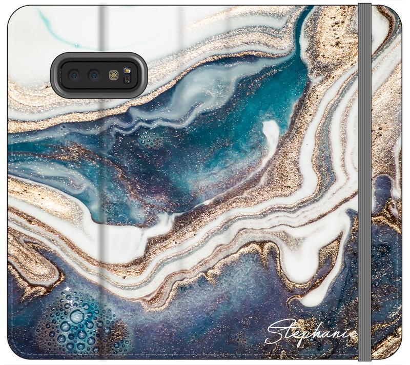 Personalised Luxe Marble Initials Samsung Galaxy S10e Case