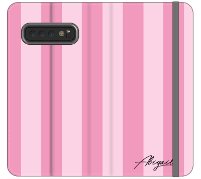 Personalised Pink Stripe Samsung Galaxy S10 Plus Case