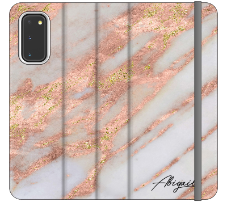 Personalised Aprilia Marble Name Samsung Galaxy S21 Case